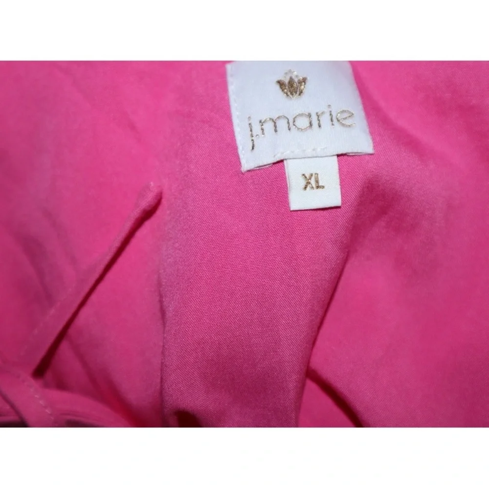 J. Marie Makenna Romper XL Pink and Orange Embroidered - Picture 5 of 7